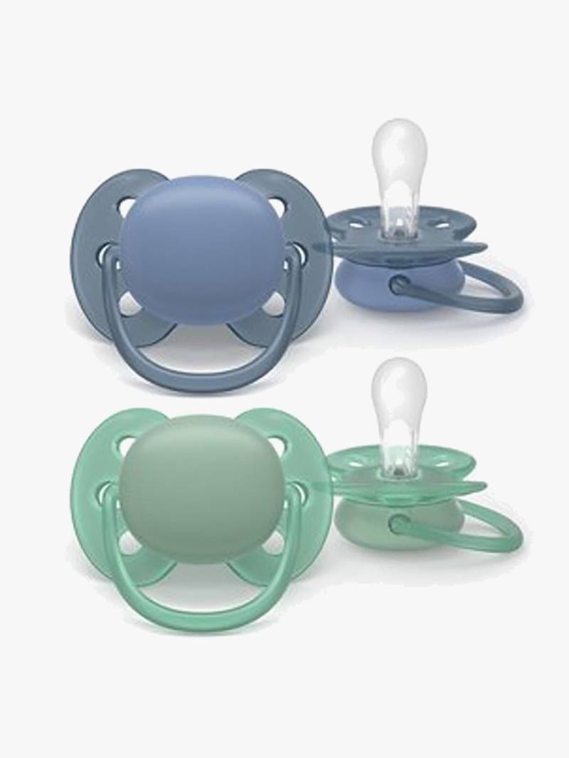 Philips Avent Ultra Soft Schnuller 6–18m 2er-Pack, Grau/Grün Philips Avent Ultra Soft Schnuller 6–18m 2er-Pack, Grau/Grün von Philips