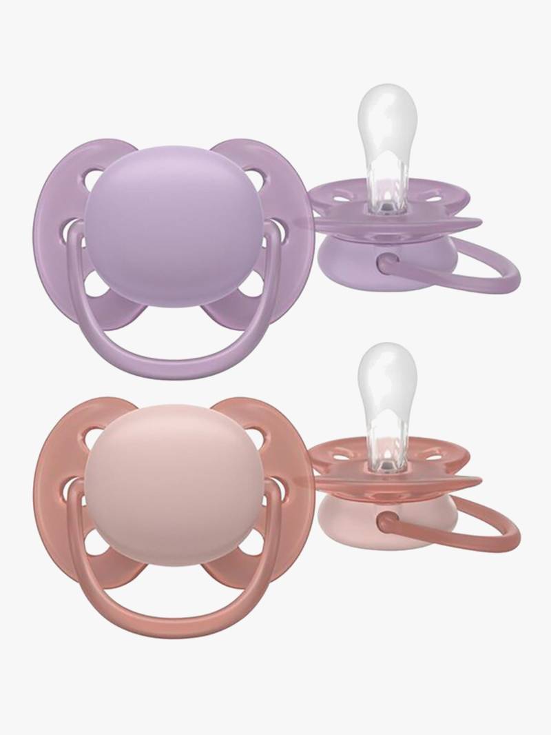 Philips Avent Ultra Soft Schnuller 6–18m 2er-Pack, Lila/Pink Philips Avent Ultra Soft Schnuller 6–18m 2er-Pack, Lila/Pink von Philips