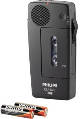 Philips Pocket Memo 388 Classic Analoges Diktiergerät Aufzeichnungsdauer (max.) 30 min Schwarz inkl von Philips