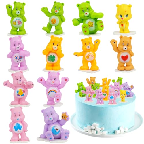 12pcs Mini Figuren Set, Regenbogenbär Kuchendeko, Cartoon Bears Minifiguren, Bären Actionfiguren Set, Tortendeko Bär, Bären Cupcake Topper Dekorationen, Party Dekoration Cake Topper (Farbe Zufällig) 12pcs Mini Figuren Set, Regenbogenbär Kuchendeko, Cartoon Bears Minifiguren, Bären Actionfiguren Set, Tortendeko Bär, Bären Cupcake Topper Dekorationen, Party Dekoration Cake Topper (Farbe Zufällig) von Philoctes