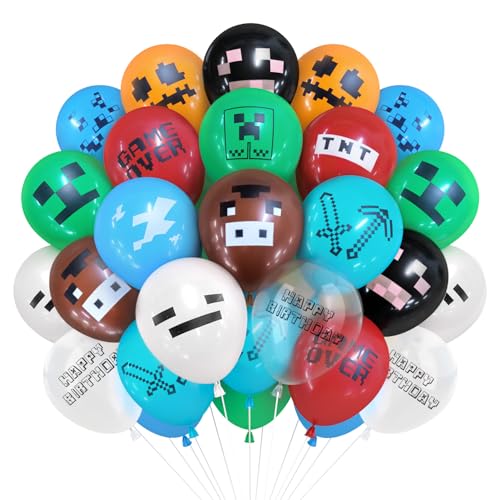 36 Stück Pixel Luftballons, Gamer Kindergeburtstag Deko, Spiel Geburtstagsfeier Ballon, Party Supplies Geburtstagsdeko für Jungen Mädchen Erwachsene Raum Deko 36 Stück Pixel Luftballons, Gamer Kindergeburtstag Deko, Spiel Geburtstagsfeier Ballon, Party Supplies Geburtstagsdeko für Jungen Mädchen Erwachsene Raum Deko von Philoctes