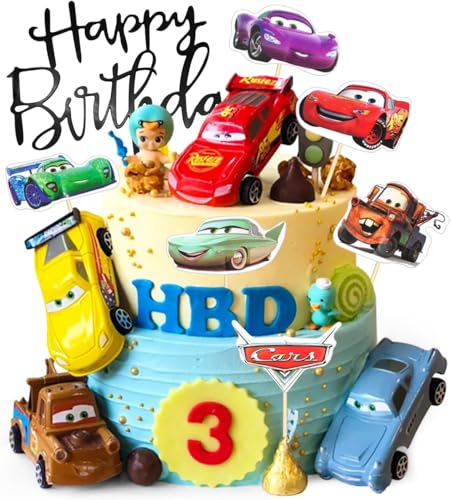 Cars Torten Deko, 17 Stücke Auto cake topper Kinder, Happy Birthday Kuchendeko, Cake Decoration Kindergeburtstag, Tortenaufleger Cars, Kuchendeko Geburtstagsdeko fur Junge Cars Torten Deko, 17 Stücke Auto cake topper Kinder, Happy Birthday Kuchendeko, Cake Decoration Kindergeburtstag, Tortenaufleger Cars, Kuchendeko Geburtstagsdeko fur Junge von Philoctes