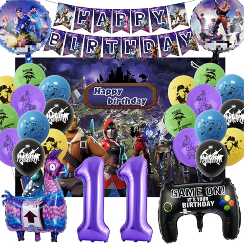 Gaming Party Geburtstag Deko Jungen 11 Jahre, Video Spiel Gamer Geburtstagsdeko, luftballon 11 Geburtstag Junge, Videospiel Happy Birthday Girlande, Game Geburtstagsbanner Folienballon und Hintergrund Gaming Party Geburtstag Deko Jungen 11 Jahre, Video Spiel Gamer Geburtstagsdeko, luftballon 11 Geburtstag Junge, Videospiel Happy Birthday Girlande, Game Geburtstagsbanner Folienballon und Hintergrund von Philoctes