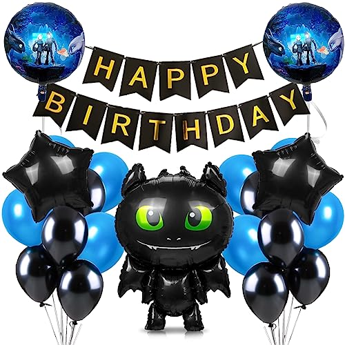Geburtstag Luftballons Junge, 28 Stück Luftballon Geburtstag Kit, Pentagramm Folienballon, Folienballons Rund, Geburtstagsdeko Tier Schwarz, Banner, für Kindergeburtstag Decorations Geburtstag Luftballons Junge, 28 Stück Luftballon Geburtstag Kit, Pentagramm Folienballon, Folienballons Rund, Geburtstagsdeko Tier Schwarz, Banner, für Kindergeburtstag Decorations von Philoctes