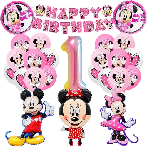 Geburtstag Luftballons Rosa, XXL Zahl 1 Ballon Rosa, 25 Stück Luftballon Tier Kit, 3 Geformte Folienballons, 18 Luftballons, Geburtstag Banner fur Theme Party Supplies Kindergeburtstag Geburtstag Luftballons Rosa, XXL Zahl 1 Ballon Rosa, 25 Stück Luftballon Tier Kit, 3 Geformte Folienballons, 18 Luftballons, Geburtstag Banner fur Theme Party Supplies Kindergeburtstag von Philoctes