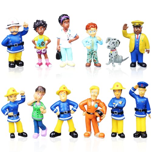 Philoctes 12 Stück Feuerwehrmann Sam Actionfigur, Feuerwehr Kuchendeko, Tortendeko Figuren Set, Cupcake Topper Geburtstag Party Supplies für Kinder Philoctes 12 Stück Feuerwehrmann Sam Actionfigur, Feuerwehr Kuchendeko, Tortendeko Figuren Set, Cupcake Topper Geburtstag Party Supplies für Kinder von Philoctes