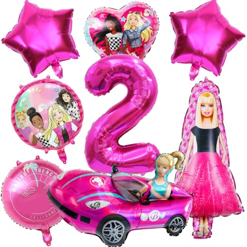 Philoctes Prinzessin Geburtstag Ballon Party deko Set, Top Model Party Dekoration Luftballons, Barbi Mottoparty Prinzessin Karneval Make-up für 2 Jahre Mädchen Kinder Geburtstag Party Supplies von Philoctes