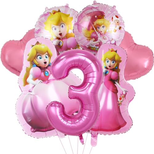 Philoctes Geburtstag Luftballons Mädchen, Geburtstagsdeko 3 jahre Mädchen, Rosa Luftballons 3. Geburtstag, Folienballon Rosa, Party Deko Geburtstag von Philoctes