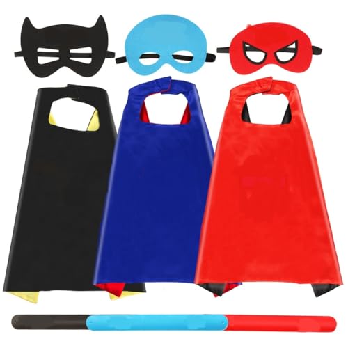 Philoctes Kostüm Kinder, 3pcs Cosplay Capes und Masken, Geschenke für Kindergeburtstag Karneval Halloween, Kostüme Umhänge für Junge Mädchen 3-9 Jahre Philoctes Kostüm Kinder, 3pcs Cosplay Capes und Masken, Geschenke für Kindergeburtstag Karneval Halloween, Kostüme Umhänge für Junge Mädchen 3-9 Jahre von Philoctes
