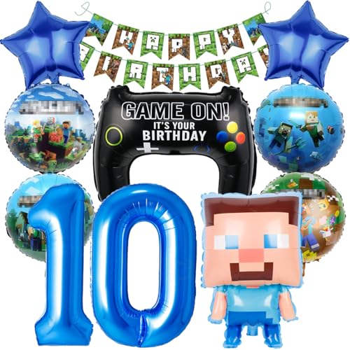 Pixel Luftballon Geburtstagsdeko 10 Jahre, 10 Stück Miner Gamer Kindergeburtstag Jungen 10, 10. Geburtstag Jungen Folienballon Spiel Gamer Luftballon Deko Geburtstag Party Deko Luftballon Pixel Luftballon Geburtstagsdeko 10 Jahre, 10 Stück Miner Gamer Kindergeburtstag Jungen 10, 10. Geburtstag Jungen Folienballon Spiel Gamer Luftballon Deko Geburtstag Party Deko Luftballon von Philoctes