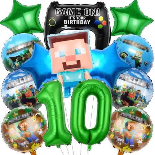 Pixel Luftballon Geburtstagsdeko 10 Jahre, 13 Stück Miner Gamer Kindergeburtstag Mitgebsel Jungen 10, Luftballon Geburtstag 10 Jahre Jungen Gamer Luftballon Deko Geburtstag Party Mitgebsel Luftballon Pixel Luftballon Geburtstagsdeko 10 Jahre, 13 Stück Miner Gamer Kindergeburtstag Mitgebsel Jungen 10, Luftballon Geburtstag 10 Jahre Jungen Gamer Luftballon Deko Geburtstag Party Mitgebsel Luftballon von Philoctes
