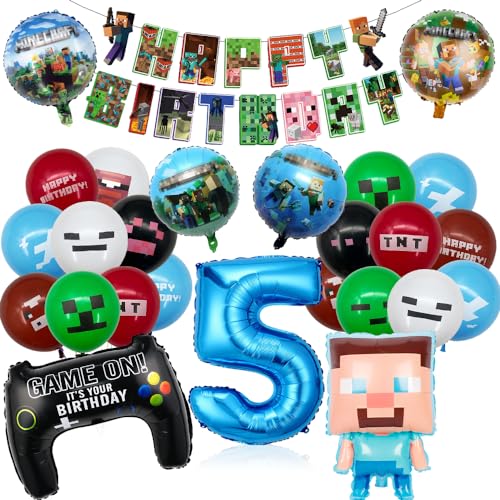 Pixel Luftballon Geburtstagsdeko 5 Jahre, 26 Stück Miner Gamer Kindergeburtstag Mitgebsel Jungen 5, Luftballon Geburtstag 5 Jahre Jungen Gamer Luftballon Deko Geburtstag Party Mitgebsel Luftballon Pixel Luftballon Geburtstagsdeko 5 Jahre, 26 Stück Miner Gamer Kindergeburtstag Mitgebsel Jungen 5, Luftballon Geburtstag 5 Jahre Jungen Gamer Luftballon Deko Geburtstag Party Mitgebsel Luftballon von Philoctes