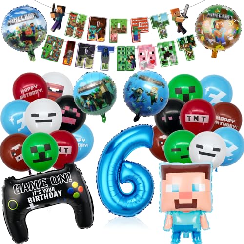 Pixel Luftballon Geburtstagsdeko 6 Jahre, 26 Stück Miner Gamer Kindergeburtstag Mitgebsel Jungen 6, Luftballon Geburtstag 6 Jahre Jungen Gamer Luftballon Deko Geburtstag Party Mitgebsel Luftballon Pixel Luftballon Geburtstagsdeko 6 Jahre, 26 Stück Miner Gamer Kindergeburtstag Mitgebsel Jungen 6, Luftballon Geburtstag 6 Jahre Jungen Gamer Luftballon Deko Geburtstag Party Mitgebsel Luftballon von Philoctes