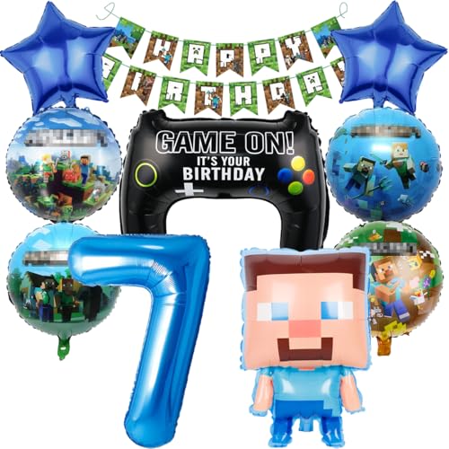 Pixel Luftballon Geburtstagsdeko 7 Jahre, 10 Stück Miner Gamer Kindergeburtstag Jungen 7, 7. Geburtstag Jungen Folienballon Spiel Gamer Luftballon Deko Geburtstag Party Deko Luftballon Pixel Luftballon Geburtstagsdeko 7 Jahre, 10 Stück Miner Gamer Kindergeburtstag Jungen 7, 7. Geburtstag Jungen Folienballon Spiel Gamer Luftballon Deko Geburtstag Party Deko Luftballon von Philoctes