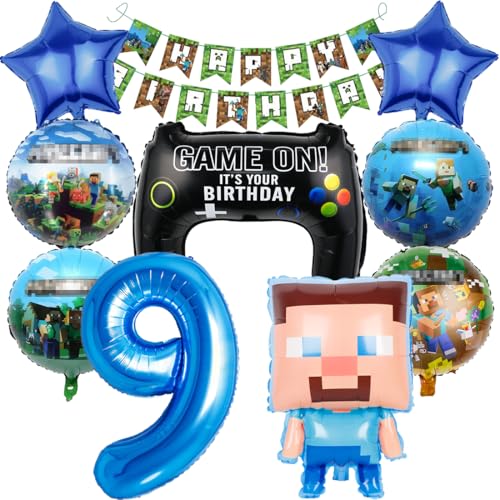 Pixel Luftballon Geburtstagsdeko 9 Jahre, 10 Stück Miner Gamer Kindergeburtstag Jungen 9, 9. Geburtstag Jungen Folienballon Spiel Gamer Luftballon Deko Geburtstag Party Deko Luftballon Pixel Luftballon Geburtstagsdeko 9 Jahre, 10 Stück Miner Gamer Kindergeburtstag Jungen 9, 9. Geburtstag Jungen Folienballon Spiel Gamer Luftballon Deko Geburtstag Party Deko Luftballon von Philoctes