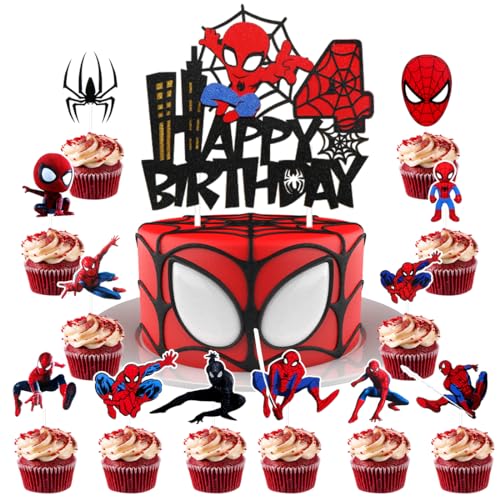 Tortendeko Zahlen 4, 25 Stücke deko torte Junge, 4 Decoration de Gateau Anniversaire, Birthday Kuchendeko 4 jahre, Cake Topper Kindergeburtstag, HeroTheme muffin Geburtstagsdeko fur Enfants Tortendeko Zahlen 4, 25 Stücke deko torte Junge, 4 Decoration de Gateau Anniversaire, Birthday Kuchendeko 4 jahre, Cake Topper Kindergeburtstag, HeroTheme muffin Geburtstagsdeko fur Enfants von Philoctes