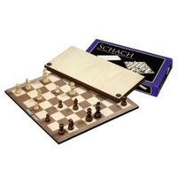 Philos 2728 - Schachset mit klappbarem Holzspielbrett, Feld 40 mm, Königshöhe 62 mm von Philos GmbH & Co. KG