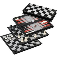 Philos 2506 - Schach-Backgammon-Dame-Set, Kunststoff, Feld 37 mm, magnetisch von Philos GmbH & Co.KG