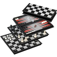 Philos 2506 - Schach-Backgammon-Dame-Set, Kunststoff, Feld 37 mm, magnetisch von Philos