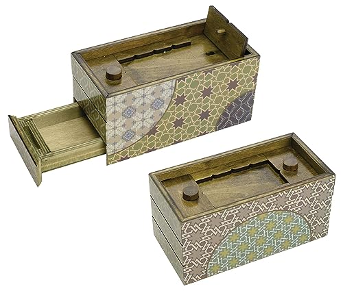 Philos 5528 - Secret Box Summer, Rätselbox, Geschenkbox, Puzzlebox, Trickspiel aus Holz von Philos