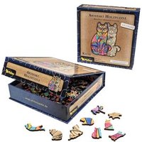 PHILOS 9087 Artefakt Holzpuzzle 2 in 1 Katze, 160 Teile von Philos