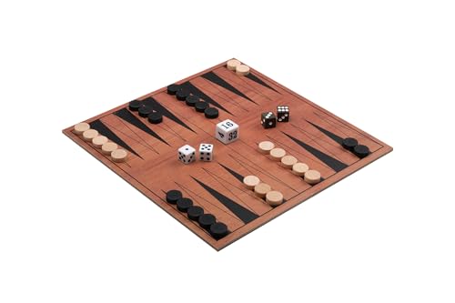 Philos 1138 - Backgammon-Set, klappbares Spielbrett, Reisespiel von Philos