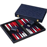 Philos 1734 - Backgammon, blau, medium, Kunstleder von Philos