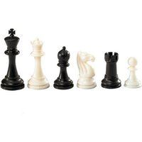 Philos 2010 - Schachfiguren Nerva, Königshöhe 95 mm, Kunststoff, schwarz weiß, gewichtet von Philos