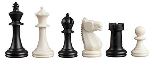 Philos 2020 - Schachfiguren Nerva, Könighöhe 76 mm, Kunststoff, schwarz/weiß von Philos