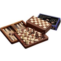Philos 2517 - Schach Backgammon Dame Set, Reise, Feld 18 mm, magnetisch von Philos