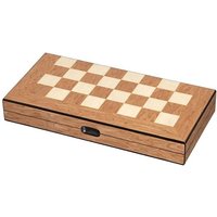 Philos 2518 - Chess Backgammon, Dame Set, Feld 40 mm, Farbe, Licht Braun, Strategiespiel, Brettspiel von Philos GmbH & Co. KG