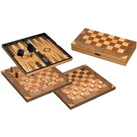 Philos 2522 - Schach Backgammon Dame Set, Feld 43 mm, Königshöhe 77 mm, von Philos
