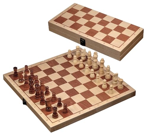 Philos 2609 - Schach, Schachspiel, Schachkassette, Feld 42 mm, Königshöhe 76mm, Holz von Philos