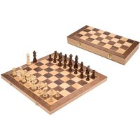 Philos 2616 - Schachkassette mit Schachfiguren, Feld 40 mm, KH 76mm, mit zusätzlichem Damenpaar von Philos