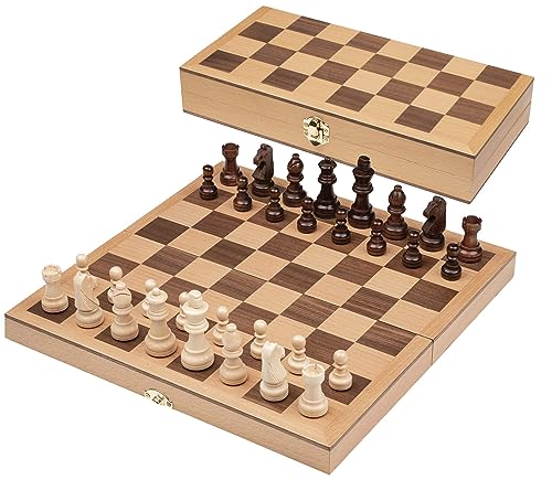 Philos 2708 - Schach, Schachspiel, Schachkassette, Feld 33 mm, Königshöhe 64 mm, Holz von Philos