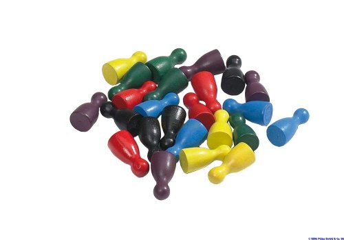 Philos 3050 - Spielkegel, Halmakegel, 24x12mm, Mehrfarbig, 120 Stück, aus Holz Philos 3050 - Spielkegel, Halmakegel, 24x12mm, Mehrfarbig, 120 Stück, aus Holz von Philos