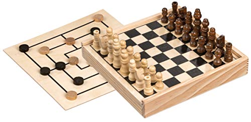 Philos 3094 - Schach-Mühle-Kombination, Mini, Reisespiel, Kompaktspiel von Philos