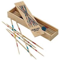 Philos 3108 - Mikado, medium, 41 Mikado Stäbchen in Holzbox, Geschicklichkeitsspiele von Philos