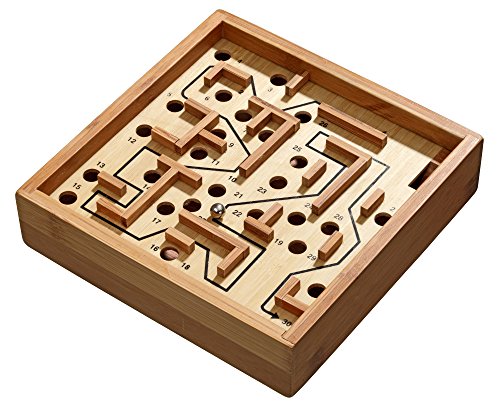 Philos 3194 - Labyrinth, klein, Bambus, Green Games, Geschicklichkeitsspiel von Philos