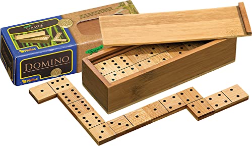 Philos 3265 - Domino Doppel 6, Bambus, Green Games, Legespiel von Philos