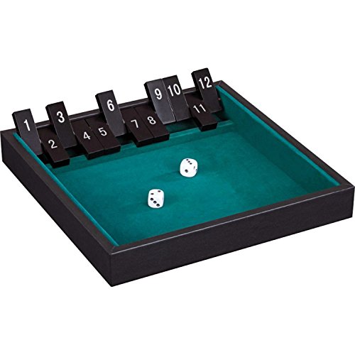 Philos 3287 - Würfelspiel "Shut The Box" 12er Pack aus Kunstleder von Philos