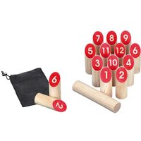 Philos 3315 - Number Kubb Game, Holz, Geschicklichkeitsspiel, Wurfspiel, Mannschaftsspiel von Philos