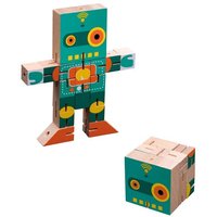 Philos 3503 - Robot Cube, Holz, Würfel-Puzzlespiel, Denkspiele, Knobelspiele, Schwierigkeitsgrad: schwer von Philos