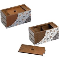 Philos 5529 - Secret Box Spring, Truhe mit Geheimfach, Trickspiel, Denkspiel, Schwierigkeitsgrad: schwer, Knobelspiel von Philos