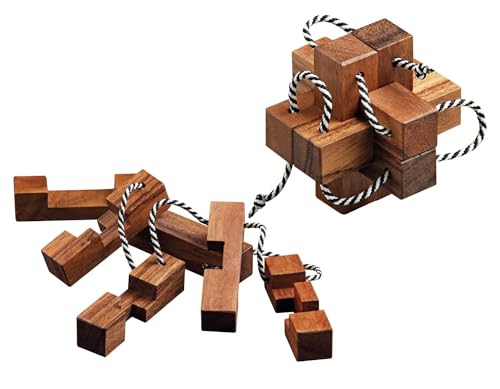 Philos 6032 - Chinesischer Teufel, 6 Puzzle Teile, Knobelspiel von Philos