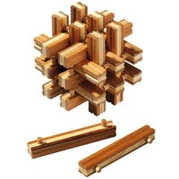 Philos 6059 - Lock Up Puzzle, Bambus Knobelspiel, 18-teilig von Philos