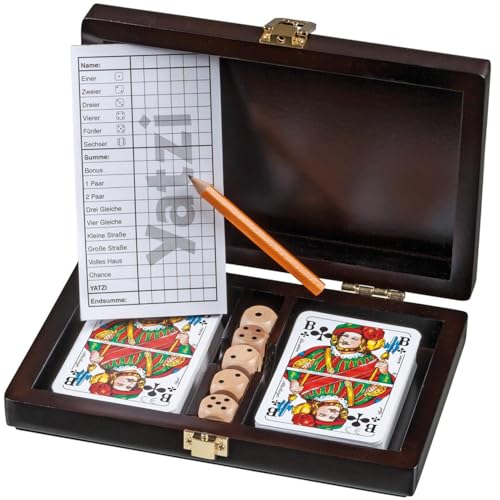 Philos 6657 - Kartenset Romme mit Yatzi, Walnussoptik, Holz Philos 6657 - Kartenset Romme mit Yatzi, Walnussoptik, Holz von Philos