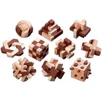 Philos 6922 - Holzpuzzle-Sortiment, mit 10 unterschiedlichen Knobelspielen von Philos