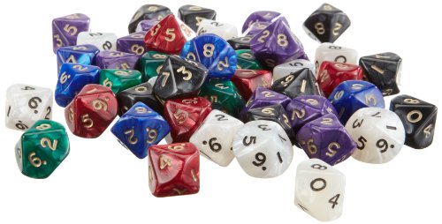 Philos 7740 - Würfel, 10-seitig, pearl, 50er Beutel Philos 7740 - Würfel, 10-seitig, pearl, 50er Beutel von Philos