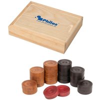 Carromsteine Bulldog, in Holzbox von Philos